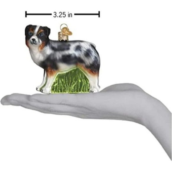 Australian Shepherd Old World Christmas Ornament - Picture 3 of 3